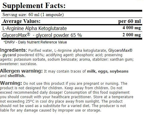 AAKG Shot / 60 ml - Nutra Best Europe