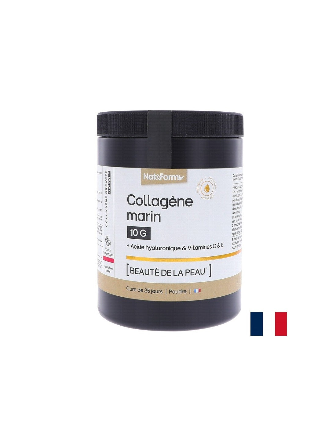 Hidrolizált tengeri kollagén + hialuronsav, C és E vitamin, 315 g por, maracuja ízzel