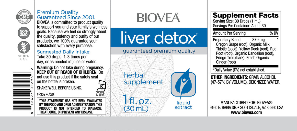 Liver Detox Liquid Drops / 30 ml - Nutra Best Europe