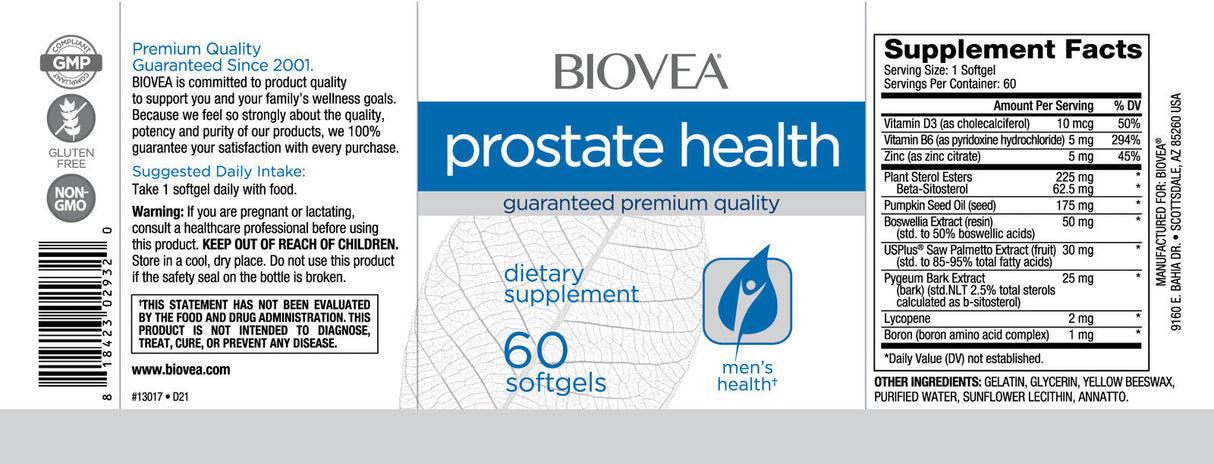 Prostate Health / 60 Softgels - Nutra Best Europe