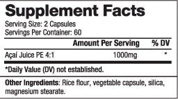Acai 1000 mg / 120 Caps - Nutra Best Europe