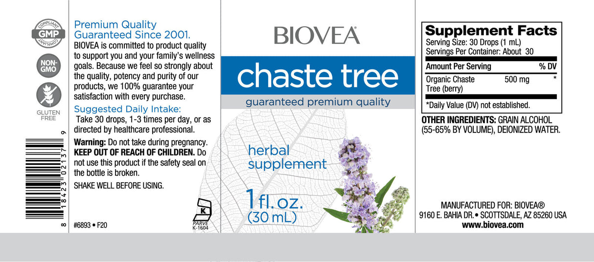 Chaste Tree Liquid Drops / 30 ml - Nutra Best Europe