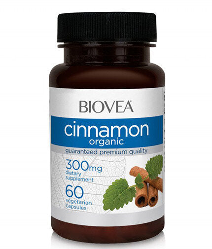 Cinnamon Organic 300 mg / 60 Caps - Nutra Best Europe