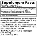 Bacopa with Synapsa 320 mg - 60 capsules - Nutra Best Europe