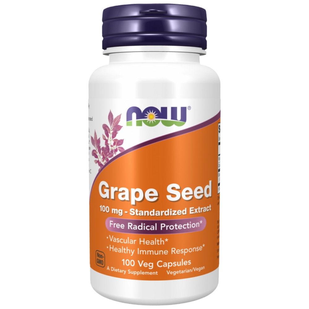 Grape Seed 100 mg | Standardized Extract - 100 capsules - Nutra Best Europe