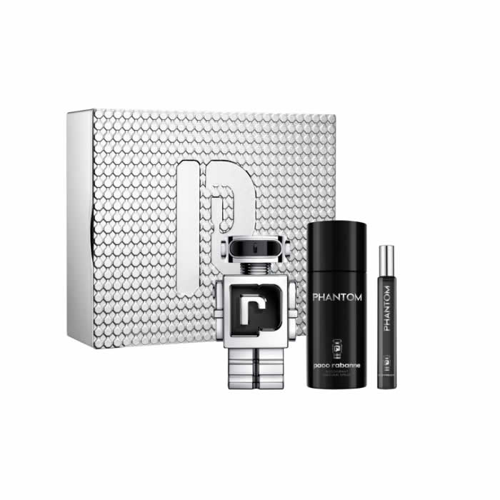Paco Rabanne Phantom Eau De Toilette Spray 100ml Set 3 Pieces - Nutra Best Europe