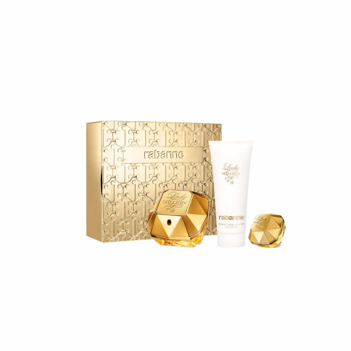 Paco Rabanne Lady Million Eau De Perfume Spray 80ml Set 3 Pieces - Nutra Best Europe