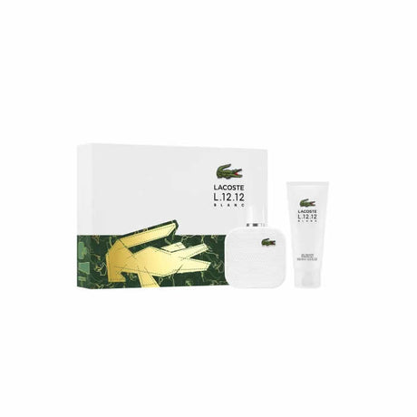 Lacoste L.12.12 Blanc Men Eau De Toilette Spray 100ml Set 2 Pieces - Nutra Best Europe