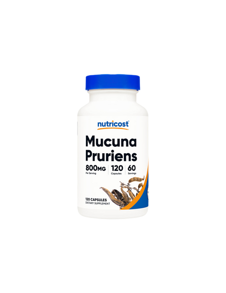Stress and Anxiety - Mucuna / Velvet Bean (Mucuna Pruriens), 400 mg x 120 capsules Nutricost - Nutra Best Europe