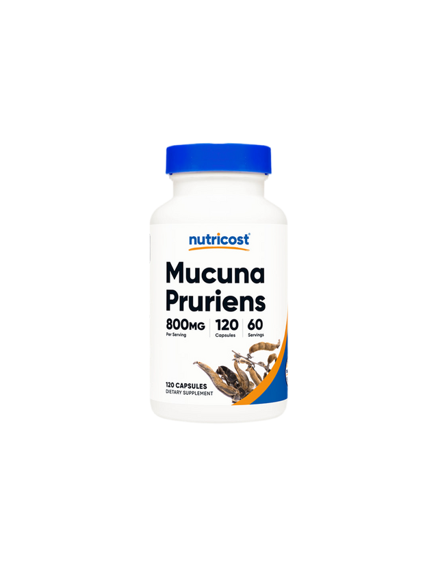 Stress and Anxiety - Mucuna / Velvet Bean (Mucuna Pruriens), 400 mg x 120 capsules Nutricost - Nutra Best Europe