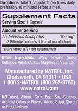 Acidophilus Probiotic 100mg. / 100 Caps. - Nutra Best Europe