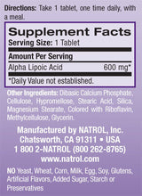 Alpha Lipoic Acid /Time Release/ 600 mg. / 45 Tabs. - Nutra Best Europe