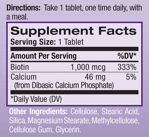 Biotin 1000mcg. / 100 Tabs. - Nutra Best Europe
