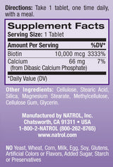Biotin Maximum Strength 10,000 mcg. / 100 Tabs. - Nutra Best Europe