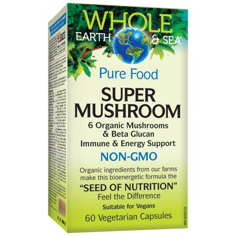 Pure Food Super Mushroom NON-GMO 60 capsules - Nutra Best Europe
