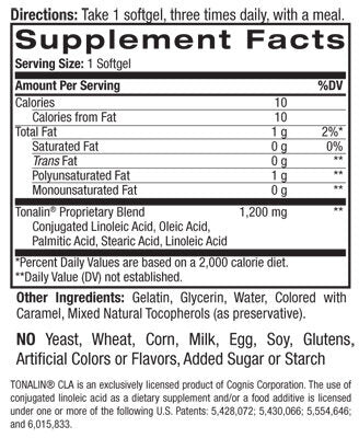 Tonalin ® CLA 1200mg. / 90 Softgels - Nutra Best Europe