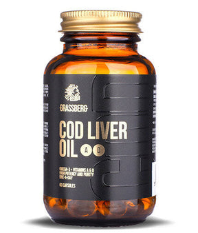 GRASSBERG Cod Liver Oil + A+D 60 Softgels - Nutra Best Europe