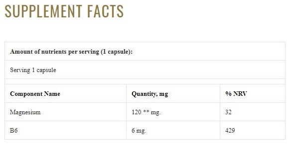 GRASSBERG Magnesium Premium B6 60 Caps - Nutra Best Europe