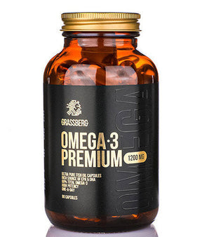 GRASSBERG Omega-3 Premium 1200 mg 90 Softgels - Nutra Best Europe