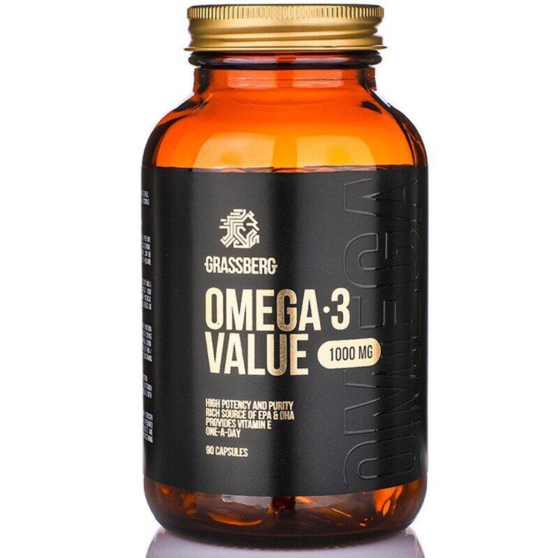 GRASSBERG Omega-3 Value 1000 mg 60 Caps - Nutra Best Europe