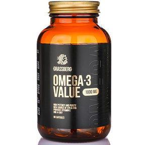 GRASSBERG Omega-3 Value 1000 mg 60/90/120 / Caps - Nutra Best Europe