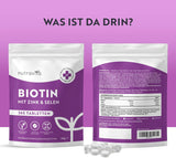 Biotin + Szelén + Cink tabletták bőrre, hajra és körömre – 365 vegán tabletta 1 évre <tc>Nutravita</tc>