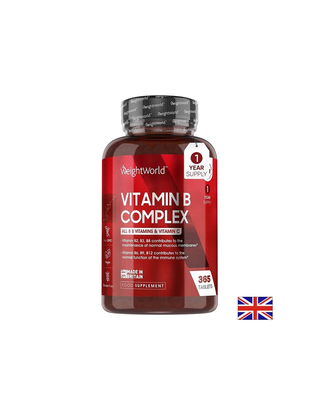 Immunitás és energia - B-vitamin-komplex + C-vitamin, 365 tabletta - B-vitamin komplex