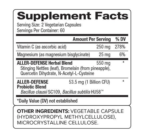 Probiogen Aller Defense Probiotic - Probiotic - 120 capsules - Nutra Best Europe