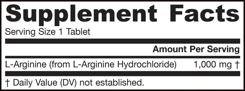 Arginine 1000mg / Arginine - 100 tablets - Nutra Best Europe