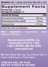 Hyaluronic Acid MSM Glucosamine 90 Caps. - Nutra Best Europe