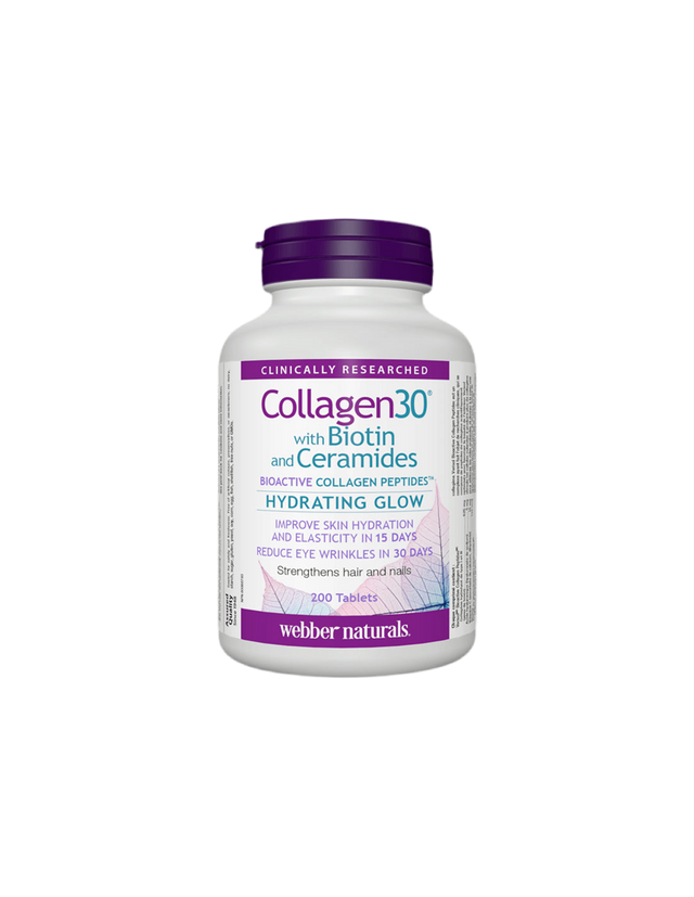 Collagen30® with Biotin and Ceramides / Collagen (bioactive collagen peptides) with biotin and ceramides, 200 tablets - Nutra Best Europe