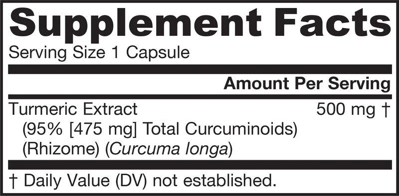 Curcumin 95,500 mg | 95% Curcuminoids Turmeric Extract - 120 capsules - Nutra Best Europe