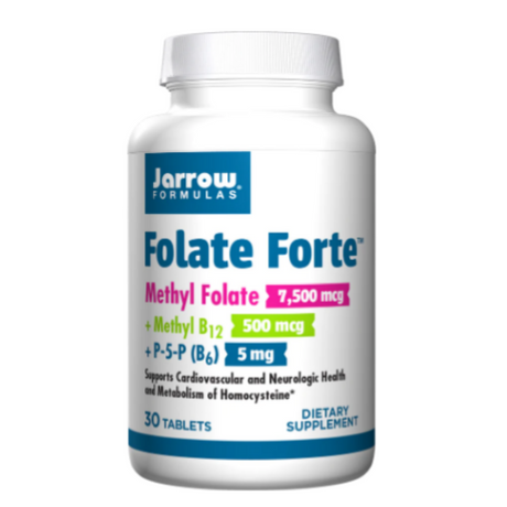 Folate Forte - Methyl Folate + Methyl B12 + P-5-P - Folate 30 tablets - Nutra Best Europe