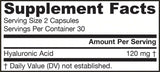 Hyaluronic Acid 120mg - Hyaluronic Acid 60 capsules - Nutra Best Europe