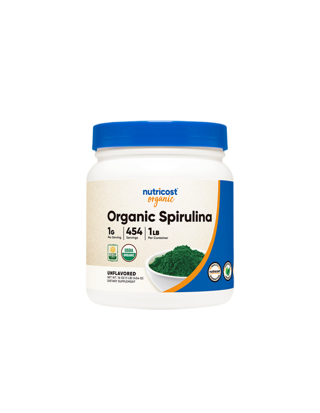Detoxification and immunity - Spirulina Organic, 454 g Nutricost powder - Nutra Best Europe