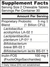 Jarro-Dophilus Kids 1 Billion - Probiotic for Children 60 chewable tablets - Nutra Best Europe