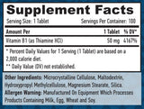 Vitamin B-1 /Thiamine/ 50mg. / 100 tabs. - Nutra Best Europe