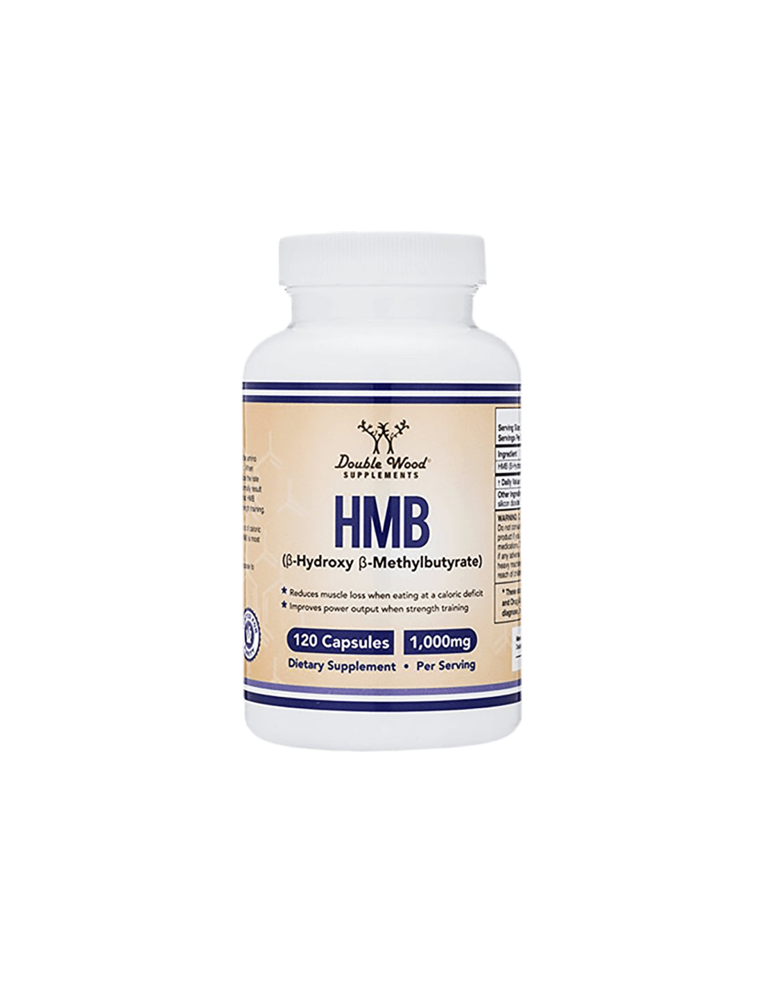 HMB (β – Hydroxy β – Methylbutyrate) / Beta-hydroxy-beta-methylbutyrate, 120 capsules Double Wood - Nutra Best Europe