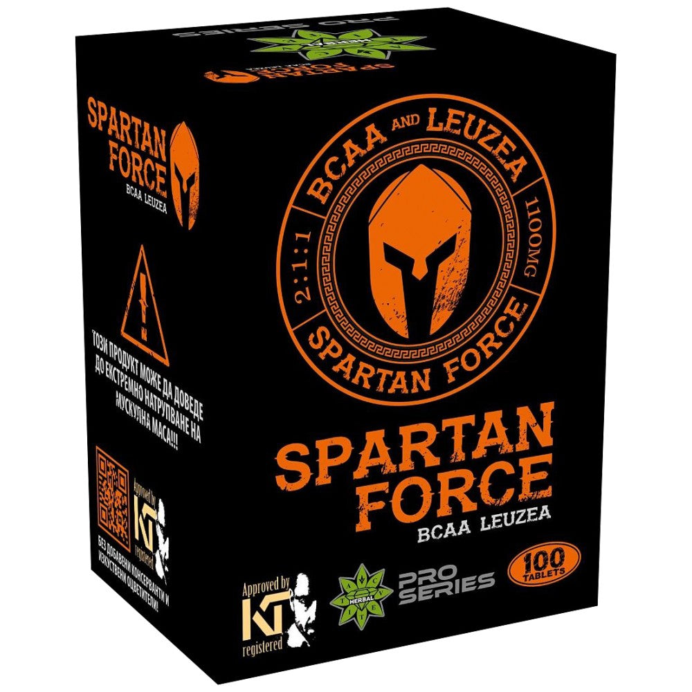 Spartan Force BCAA Leuzea 100 Tablets - Nutra Best Europe