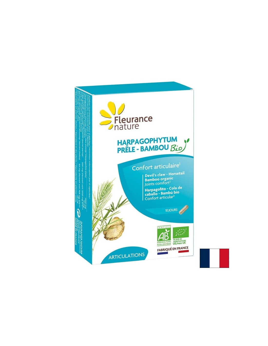 Csont- és ízületápolás - Ördögkarom+ Zsurló és bambusz bio, 40 kapszula Fleurance Nature