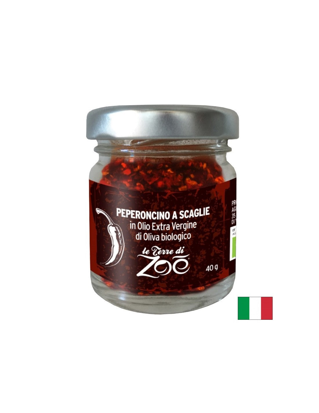 Chili paprika pehely olívaolajban (extra szűz), BIO, 40 g
