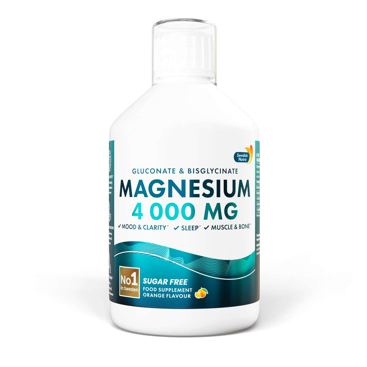 Liquid Magnesium 4000 (Bisglycinate and Gluconate) | 500 ml - Nutra Best Europe