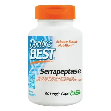 Serrapeptase 40000 a normál arcüreg- és légzőrendszeri aktivitásért, 90 kapszula, <tc>Doctor's Best</tc>
