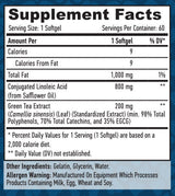 CLA + Green Tea / 60 Softgels - Nutra Best Europe
