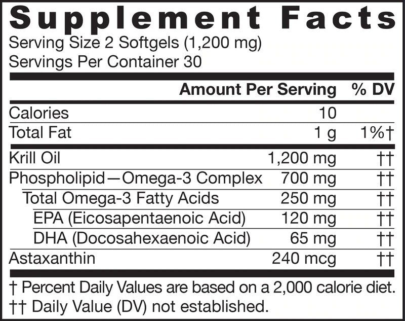 Krill Oil 1200mg - Krill Oil 60 softgels - Nutra Best Europe