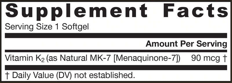 MK-7 90 mcg - 60 Gel capsules - Nutra Best Europe