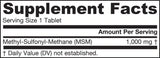 MSM 1000 mg - 120 Tablets - Nutra Best Europe
