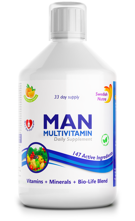 Man multivitamins for men with collagen 1497 mg - 147 active ingredients /500 ml/ - Nutra Best Europe