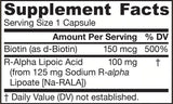 R-Alpha Lipoic Acid + Biotin - 60 capsules - Nutra Best Europe