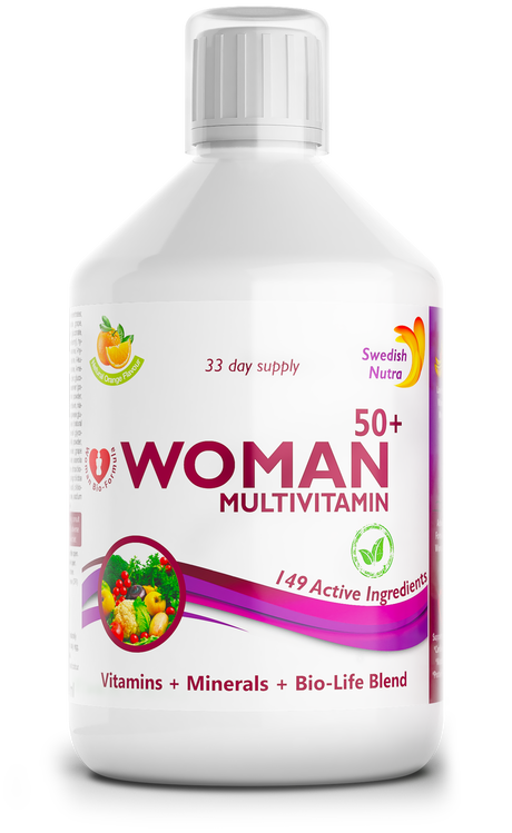 Women 50+ multivitamins for women with collagen 1497 mg - 149 active ingredients /500 ml/ - Nutra Best Europe